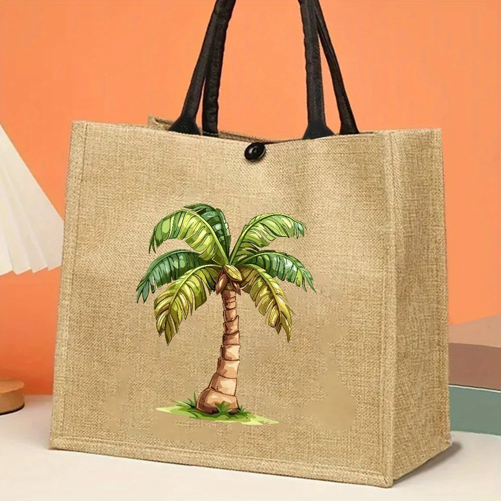 

Funny Spanish Summer Tote Bag Tree Printed Handbag with Large Capacity for Outdoor Picnics Parties Travel Shopping and the Beach