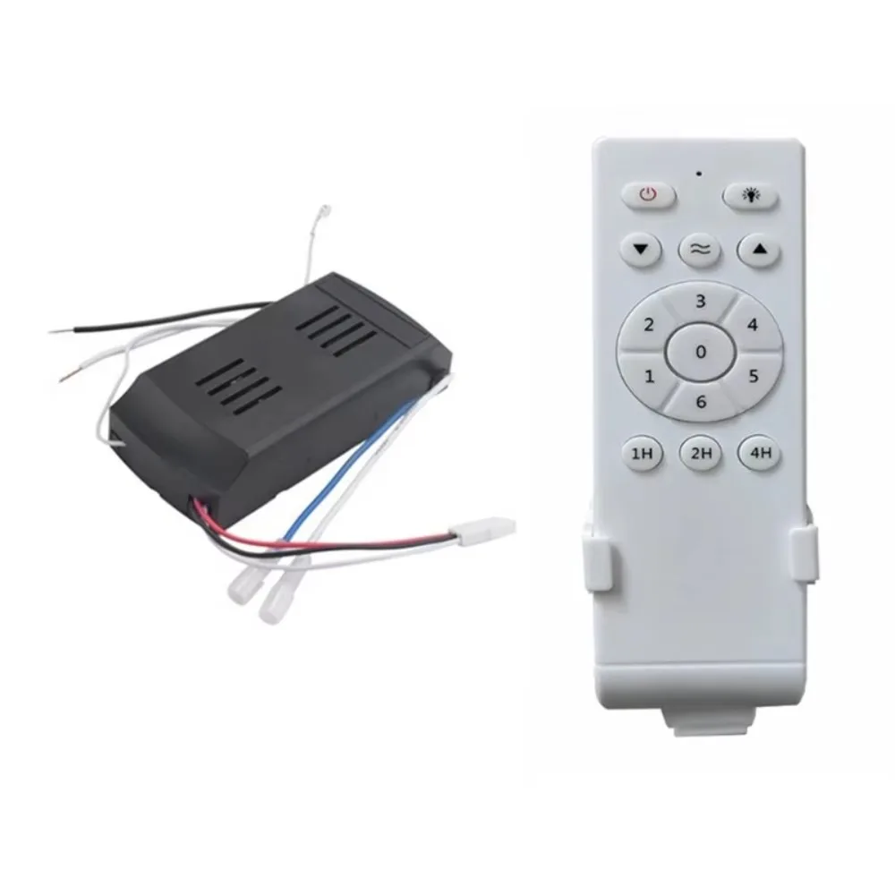 A61I 2X Universal Ceiling Fan Remote Control Kit Low Voltage 50W Dc Fan Light Driver Controller 6-Speed & Timing Remote