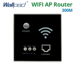 300M Black Wall Embedded Wifi AP Router Network Socket Outlet Wall Outlet Charger WIFI Sockets Smart Socket