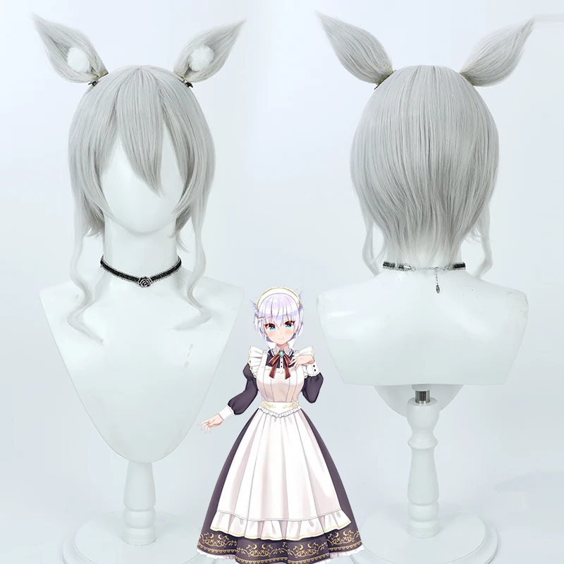 

Virtual YouTube Vtuber Miyuki Miyashiro Cosplay Wig Halloween Carnival Party Props Synthetic Hair Heat Resistant Fiber + Wig Cap