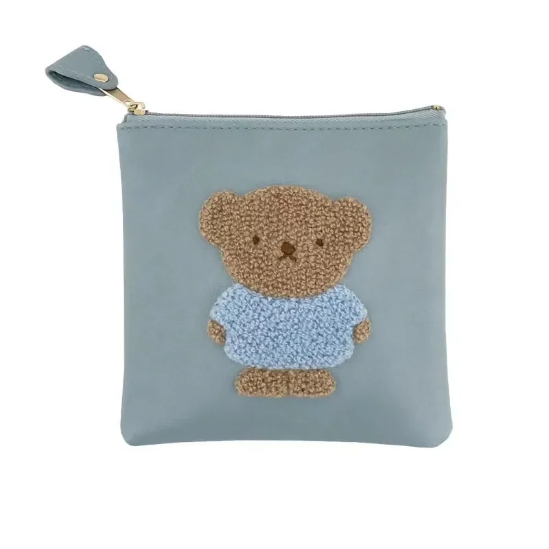 Bolsa de almacenamiento de lápiz labial con bordado Miffy, monedero portátil Kawaii, bolsa de almacenamiento de tampones de gran capacidad, juguete de Navidad para niñas