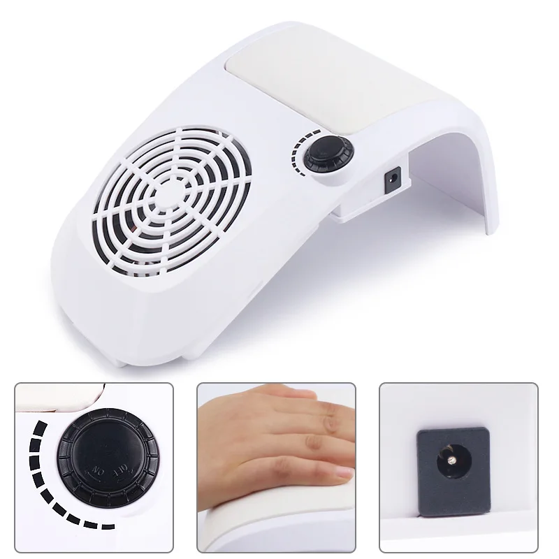 1PC 40W powerful suction low noise nail debris vacuum cleaner Simple nail art vacuum storage tool With comfortable hand pillow