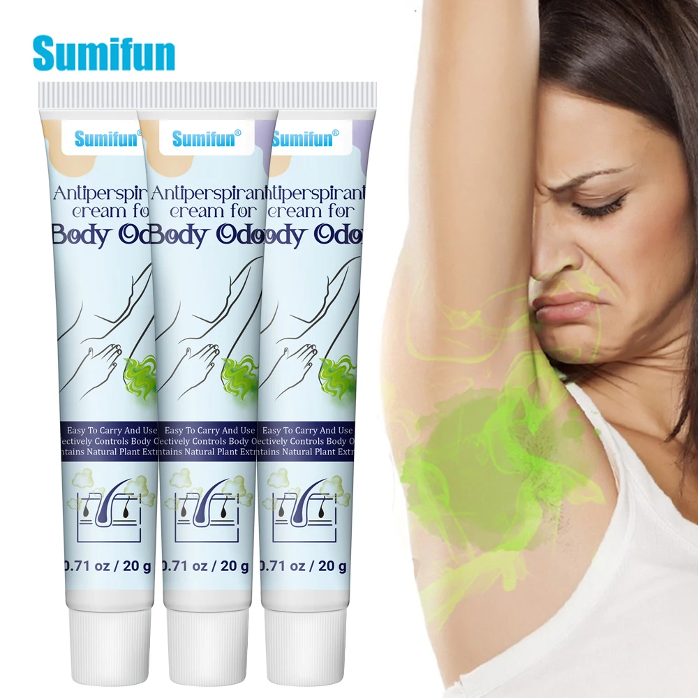 2/3/5Pcs Sumifun Body Odor Remover Cream Remove Sweating Bad Smell Underarm Ointment Bromidrosis Deodorant Antiperspirants