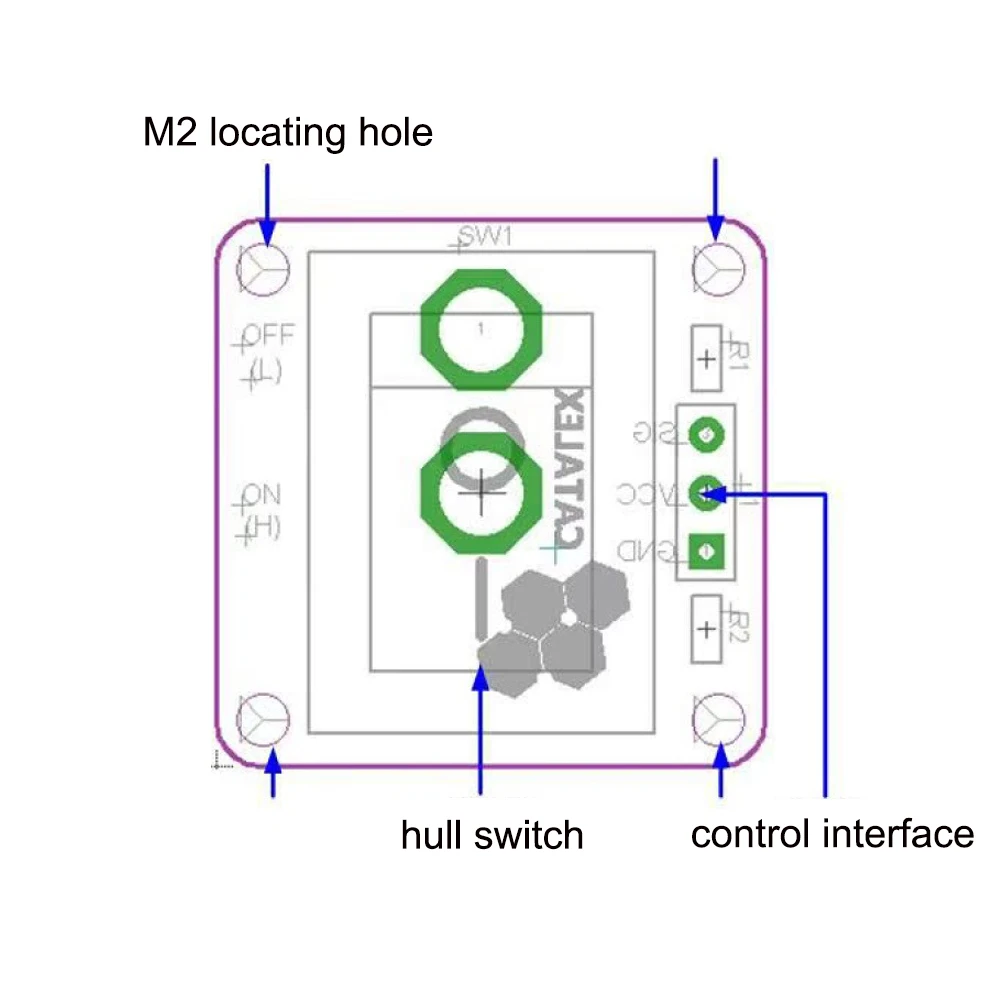 1PCS Key Switch DC3-5V Rocker Switch Module Button Switch 2 Files Rocker Switch Button Board Compatible for Arduino