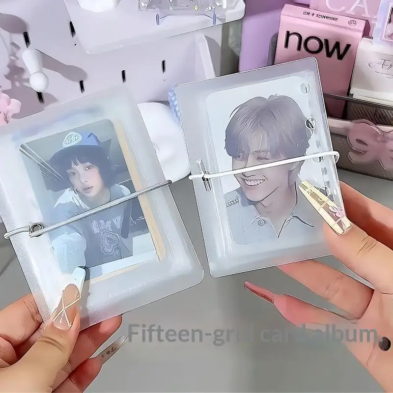 3 Inch Kpop Photocard Album 200 Pockets Capacity Idol Photo Card Binder Holder for Fans Collection Display