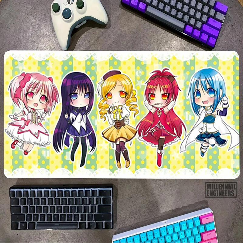 Puella Magi Madoka Magica Mouse Pad Premium Mousepad Gaming Mats Keyboard Desk Mat Office Accessories Big Mousepepad Gamer Large