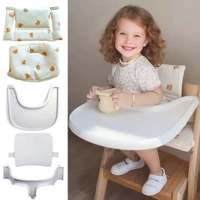 1pc Growth Chair Dining Plate Fence Babie Dining Chair Cushion Table Plate ABS Highchairs Tray Children Dining Chair Accessories