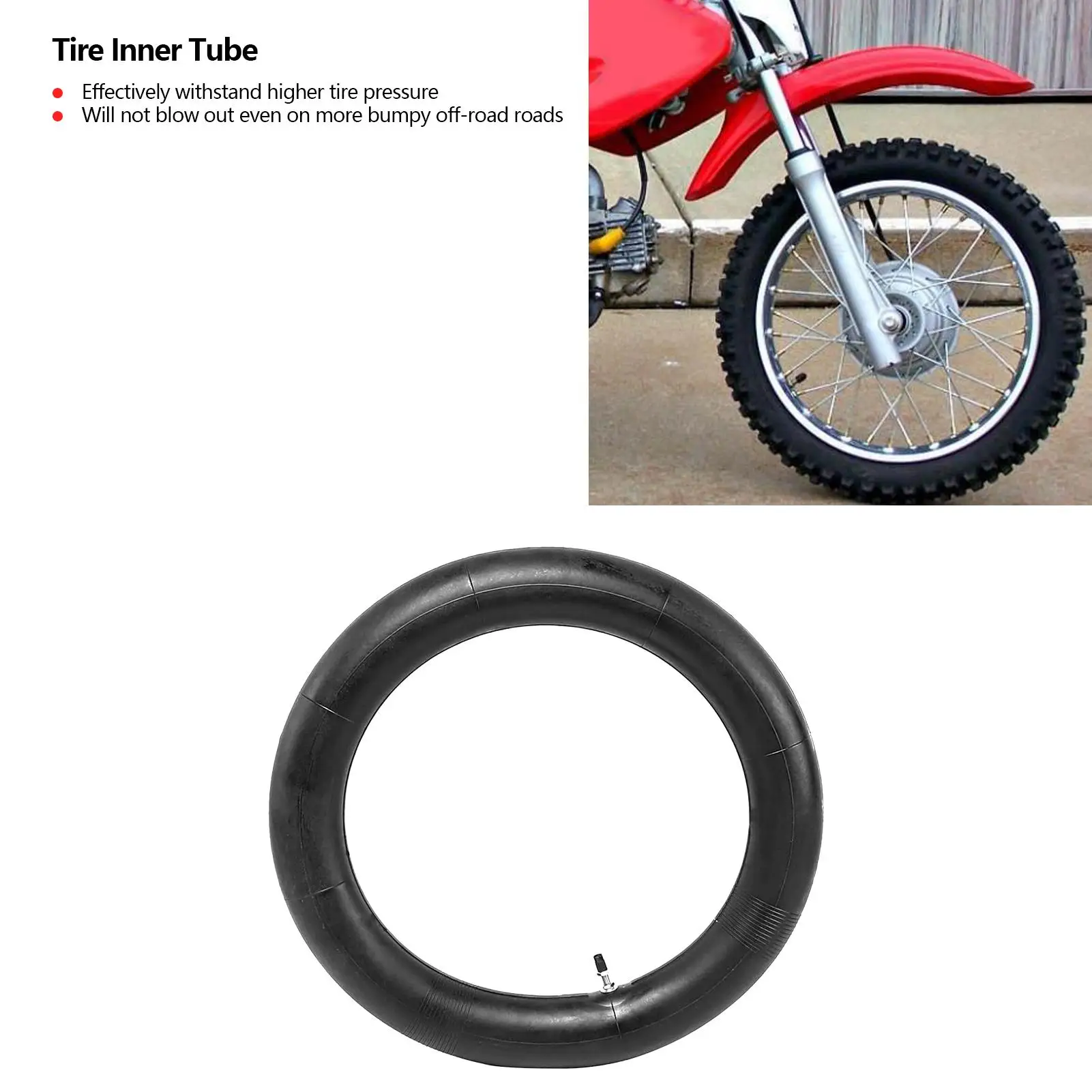 80/100-10 Inner Tube Replacement for xr CRF 70 50 for xr 50 SDG SSR - Durable Rubber Tire Tube for Motorcycles