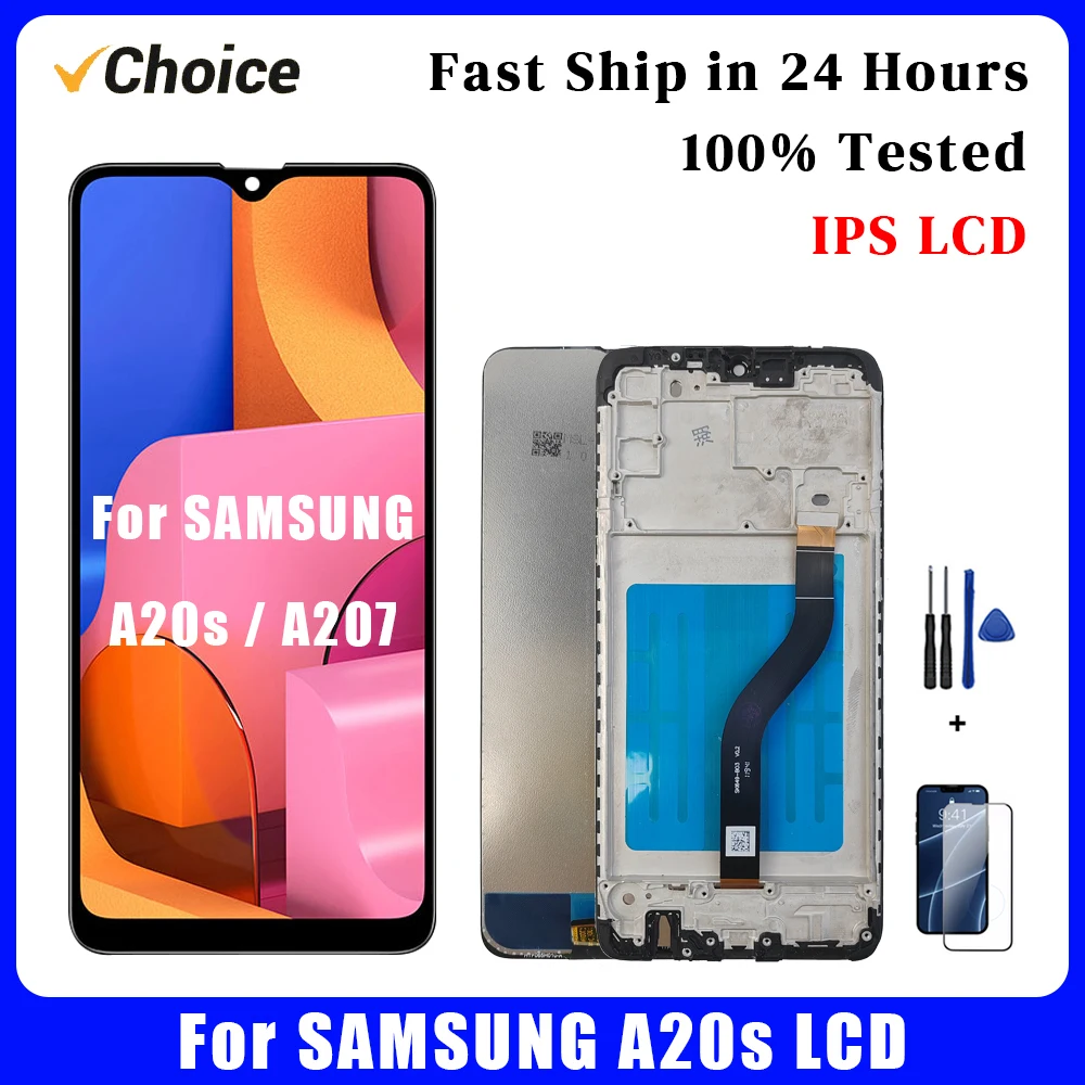 IPS For Samsung Galaxy A20s LCD Display Touch Screen Digitizer for Samsung SM-A207F SM-A207M SM-A2070 Screen Replacement