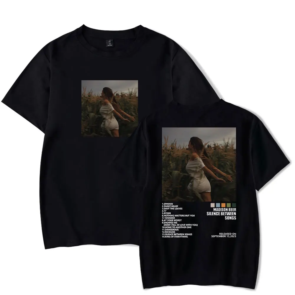 Madison Beer T-shirts Silence Between Songs Album Merch Print Tee Unisex Fashion Funny Casual Streetwear