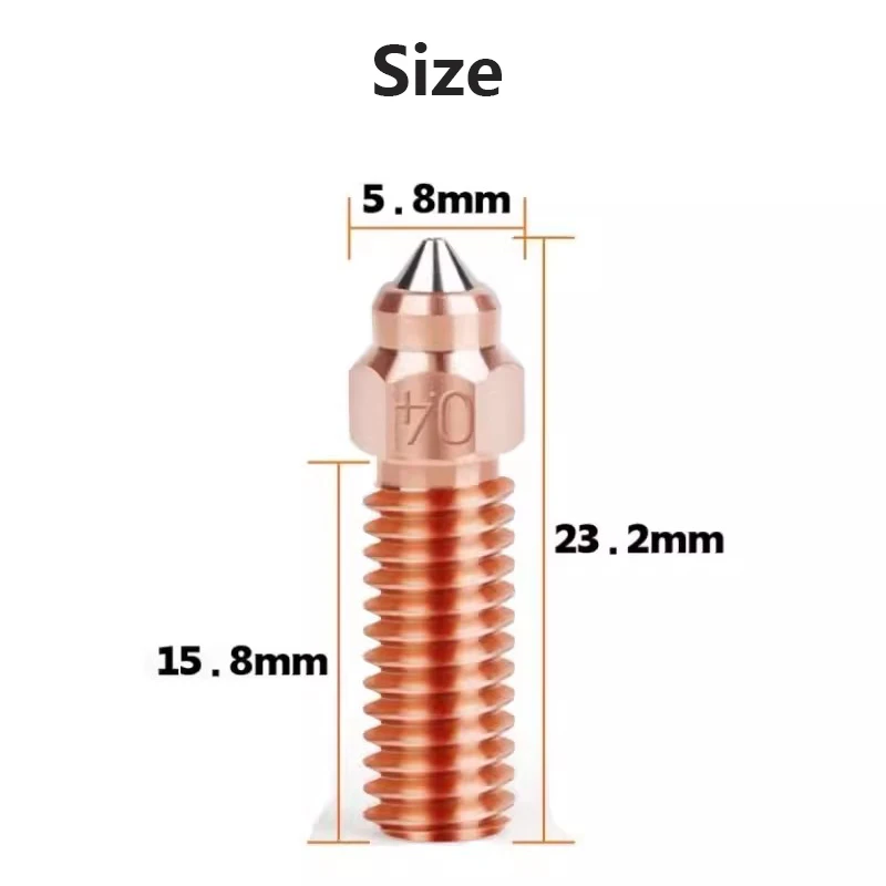 1pc For Creality K1/K1 MAX Nozzle Bi-metal Chromium Zirconium copper Hardened Steel Nozzle 0.4mm 3D Printer Parts