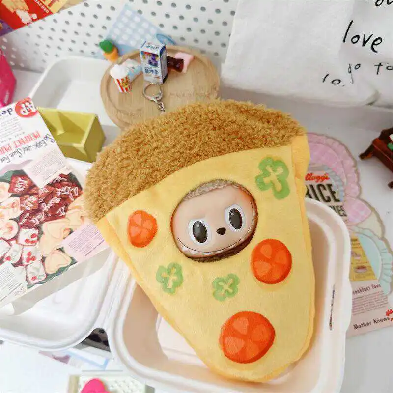 

Labubu 17cm Doll Clothes Tomato Pizza Style Outfit Changeable Hanging Ornament Pendant
