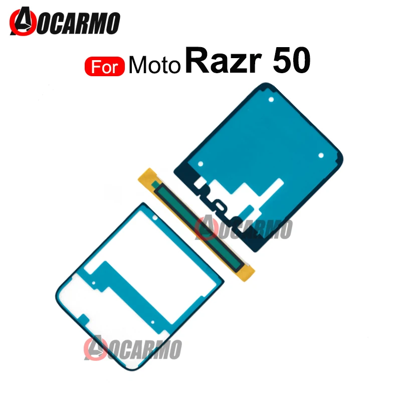 

Передняя наклейка на ЖК-экран, задняя крышка, клейкая клейкая лента для Moto Razr 50, запасная часть