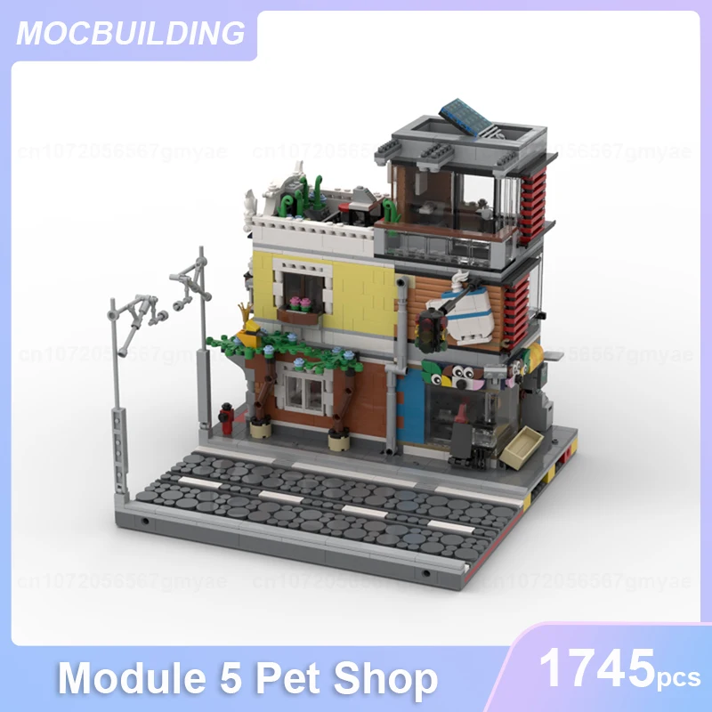 Little Modulars Module 5 Pet Shop Model MOC Building Blocks DIY Assemble Bricks City Architecture Educational Toys Gifts 1745PCS