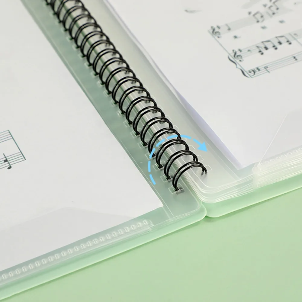 Contiguous Page Design Multi-layer Music Score Folder 40 Pockets Writable Piano Music Score Folder Flexible Detachable