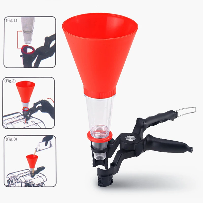 

Universal Car Engine Oil Filling Funnel Set Motorcycle Gasoline Oil Filling Tools Refueling Funnel Auto Oil Filling Accessories