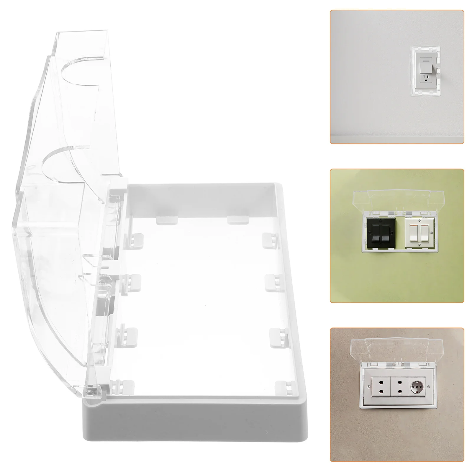 

Waterproof Outlet Cover 86-Type Transparent Socket Protective Case For Bathroom Kitchen Outdoor Self-Adhesive Electrical Power