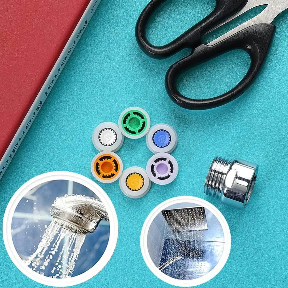 Plastic Shower Flow Limiter Universal Fit Colorful Flow Control Valve Durable 1/2 Inch Thread Water Flow Restrictor