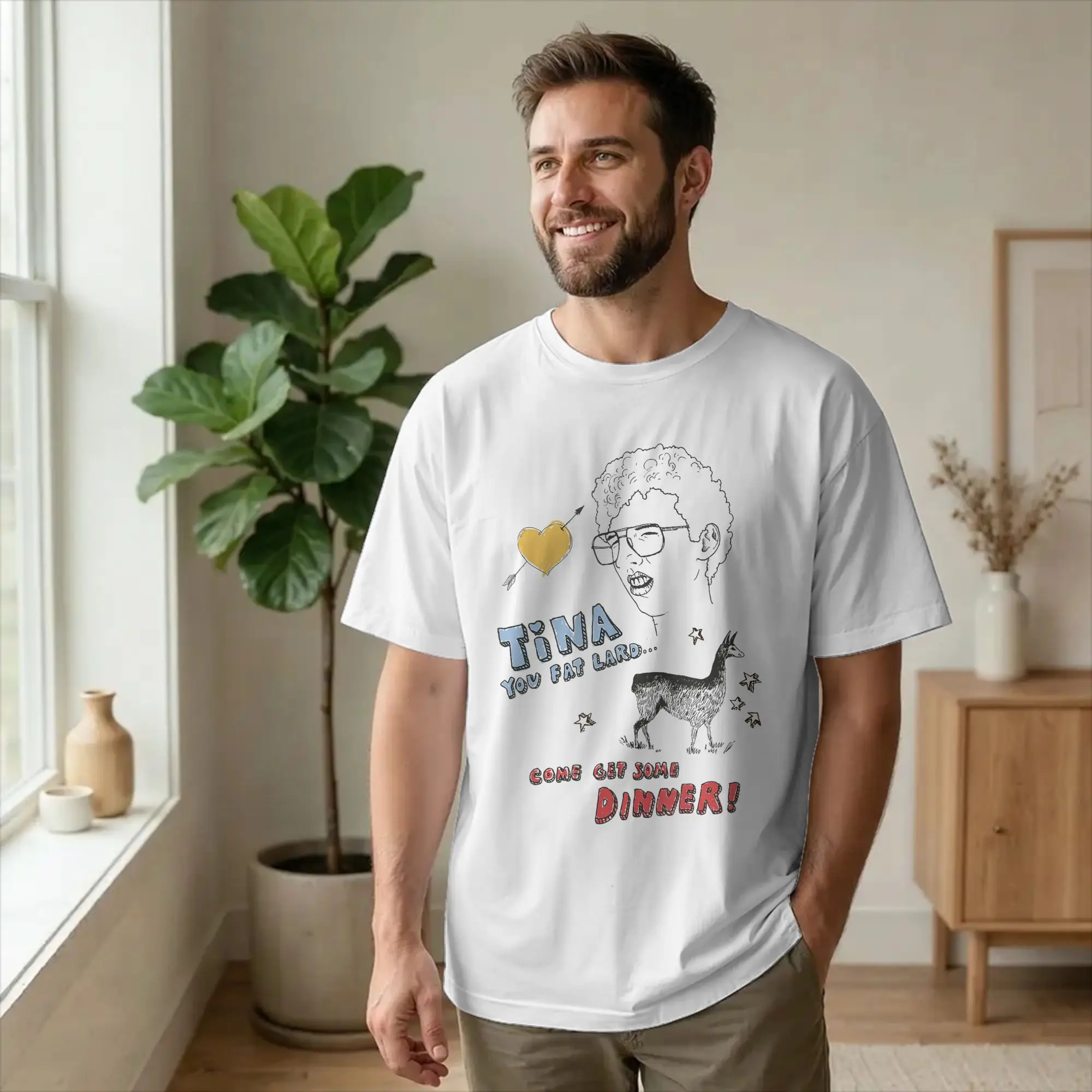 Napoleons Tina Get Your Dinner Dynamites Men's T Shirts Sketchbook Funny Tees Short Sleeve T-Shirt 100% Cotton Adult merchandise