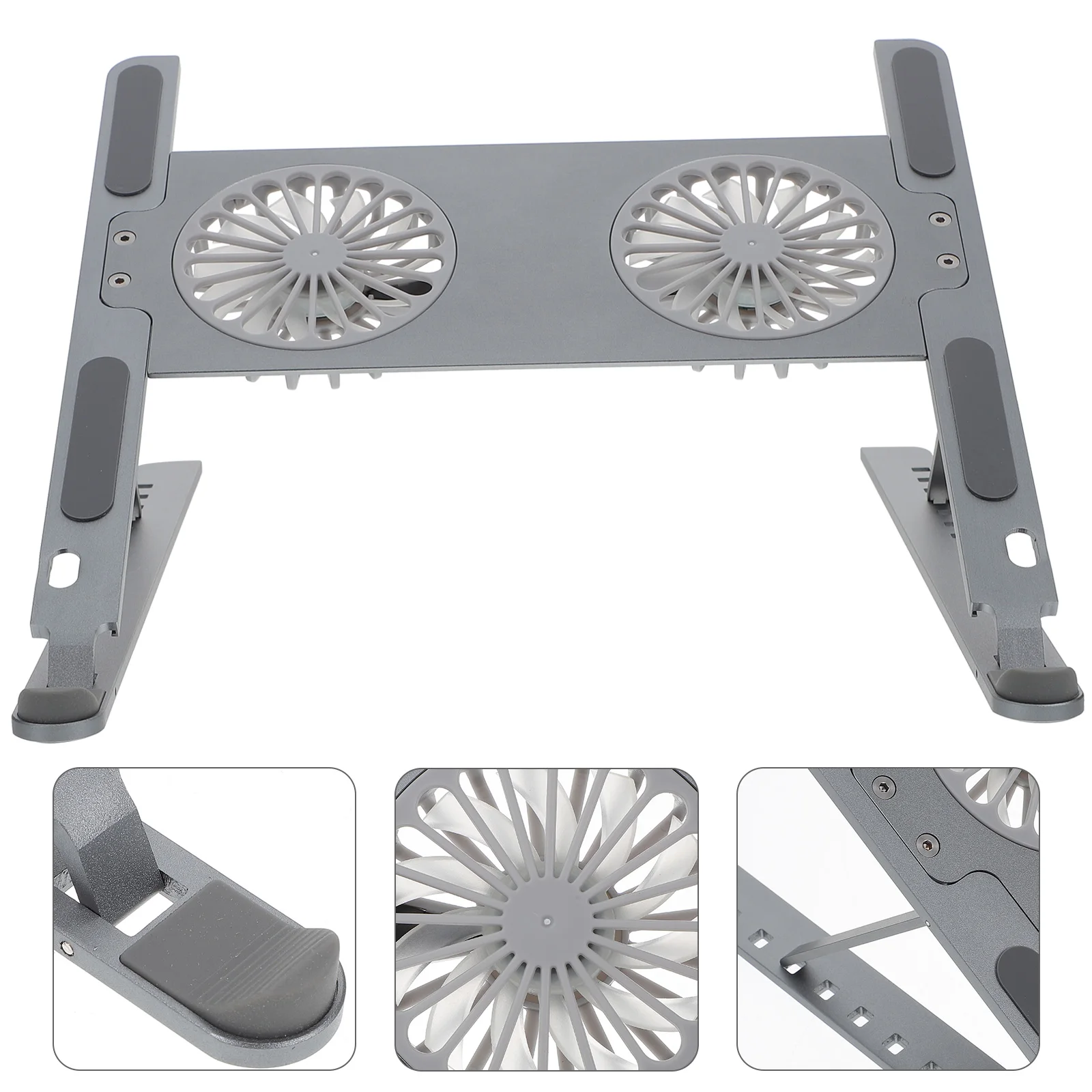 

Aluminum Alloy Laptop Cooling Stand Notebook Cooler Double Dissipation Ventilation Hole Long Life Gaming Laptop