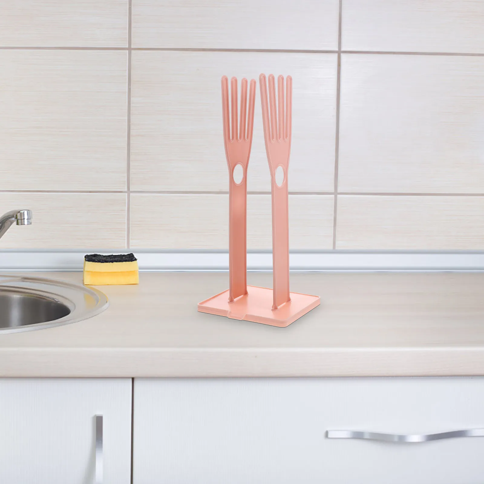 

2Pcs Kitchen Glove Rack Multi Purpose Drying Stand Detachable Glove Holder Countertop Organizer Mitten Storage Rack