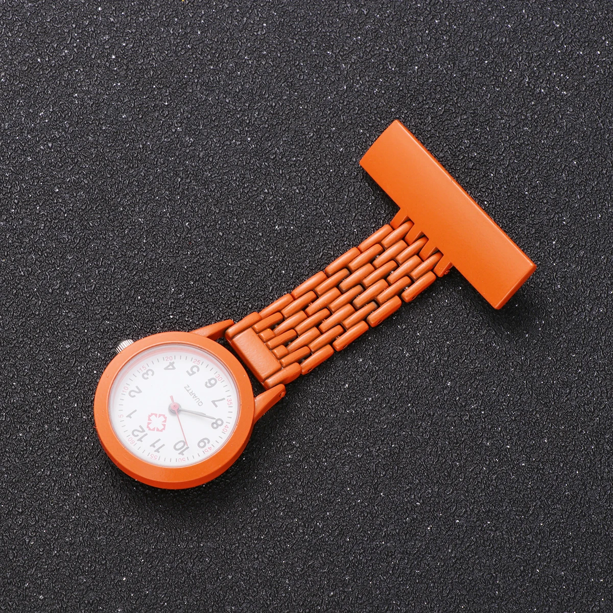 

Fashionable Nurse Watch Medical Alloy Pocket Hanging Watch Doctors Durable Portable Timepiece Simple Design Orange