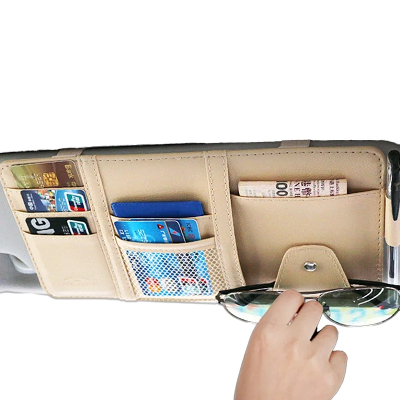 

Dream Car HomeМногофункциональный автомобильный солнцезащитный козырек, сумка для хранения, карман для карт, зажим для очков, кошелек, телефон, автомобильные аксессуары для интерьера