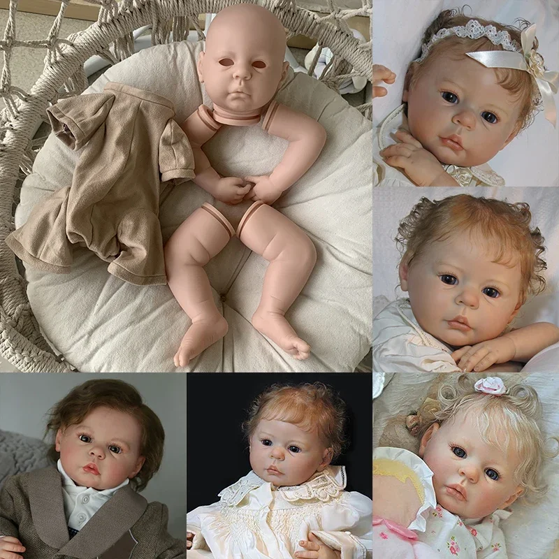 22 Inch Olivia Reborn Doll Kits Reborn Baby Doll Parts DIY Unfinished Doll Set Realistic DIY Reborn Dolls