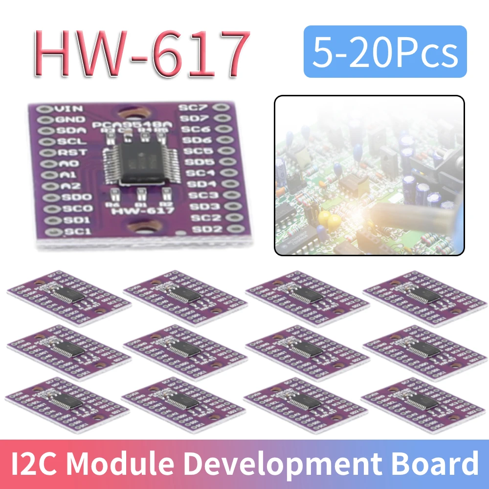 

5-20Pcs CJMCU-9548 TCA9548A 1-to-8 I2C Multi-Channel Expansion Board 8 Way I2C Module Development Board for Chaining Modules
