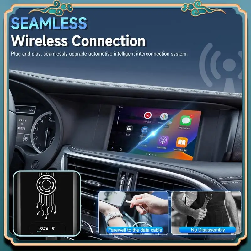 L39A-Carplay AI Box adaptador Carplay inalámbrico Android Auto Car Smart TV Box módulo externo Carplay inalámbrico