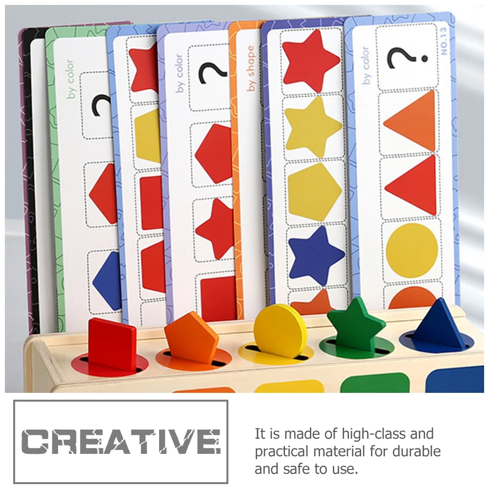Formsortierbox Babyspielzeug Farbe Sinnesspielzeug Bunter Holzsortierer für Kleinkinder Kind