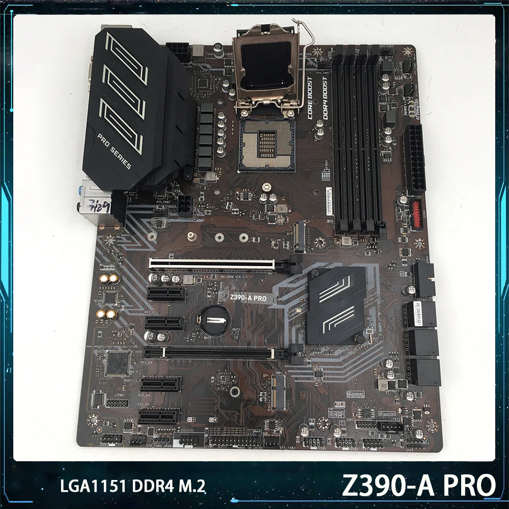 UNTUK Msi Z390-A PRO Motherboard Desktop LGA1151 DDR4 128G M.2 Mendukung I9 SATA3 USB3.1 ATX Bekerja dengan Sempurna Kualitas Tinggi Pengiriman Cepat