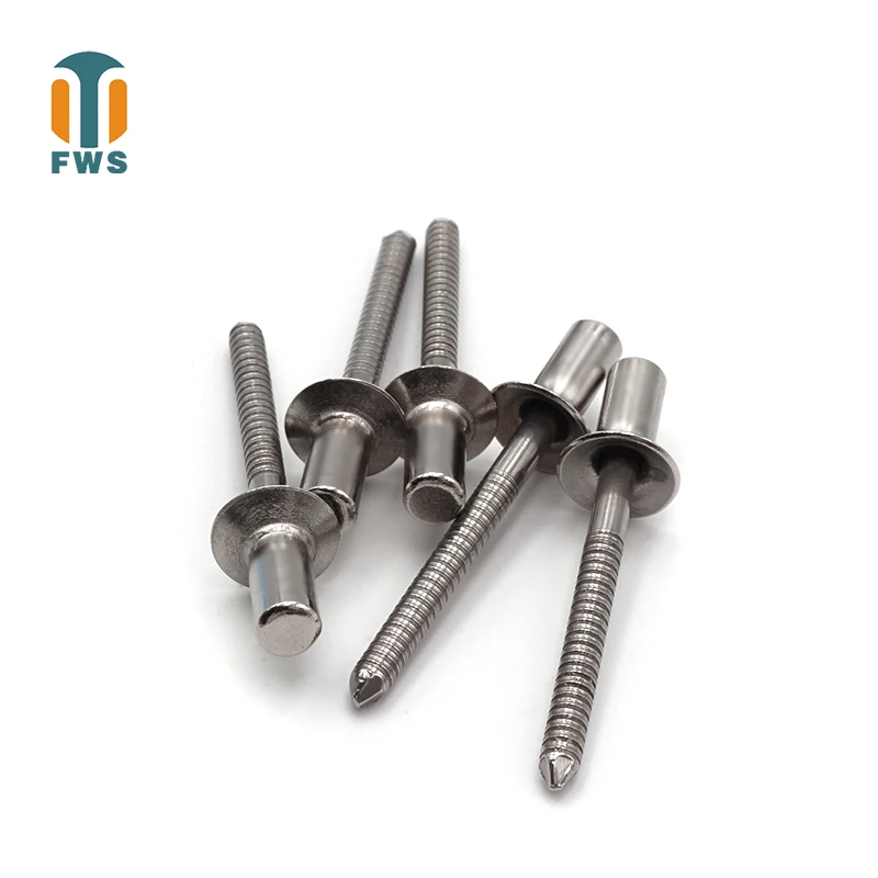 Gb12616.4 304 aço inoxidável extremidade fechada escareada rebite cego m3.2m4m4.8m5 rebite à prova dwaterproof água rebites decorativos removes