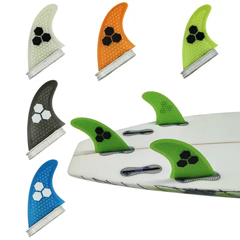 G5 크기 UPSURF FCS 2 짧은 보드 핀 벌집 서핑 보드 핀 스러스터 유리 섬유 3pcs Funboard 서핑 핀 성능 코어 Best5