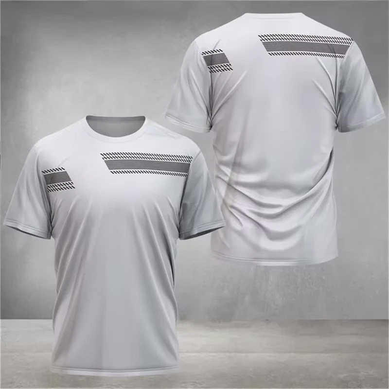 Fashion Simplicity Harajuku Men's T Shirt Outdoor Badminton Table Tennis Training Clothing Summer Casual O-neck Short Sleeve Top