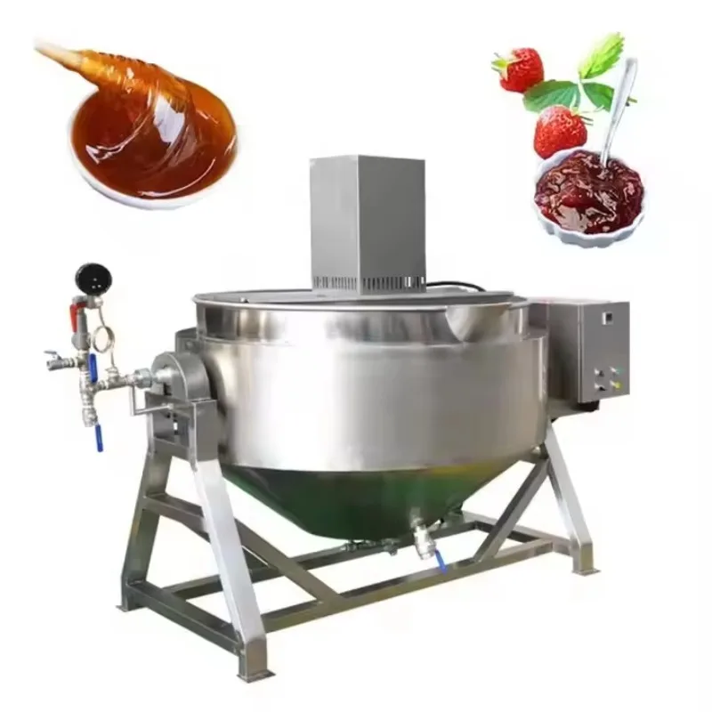 

Jam Mixing Pan Mixing Jacketed Cooking Pan Mixer Automatic Industrial Cooking Pot Machine Cooking