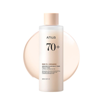 ANUA Rice 70 Glow Milky Toner Moisturizing and Hydrating for Glass Skin, Rice Water, Niacinamide, Korean Skincare