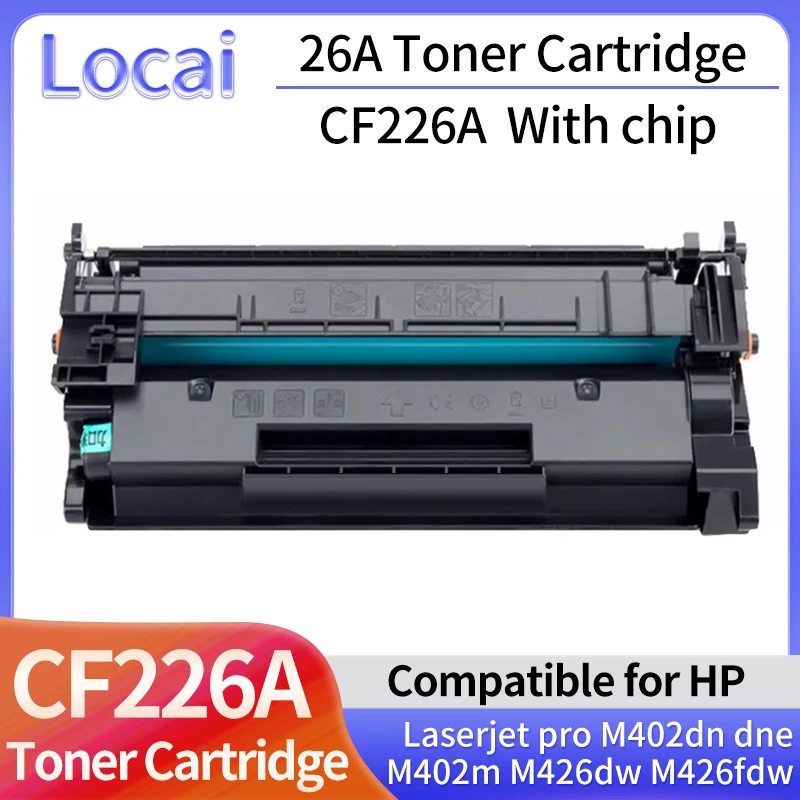 With chip CF226A 26A Toner Cartridge Compatible For HP Laserjet pro M402dn M402dne M402m M426dw M426fdw Printer toner