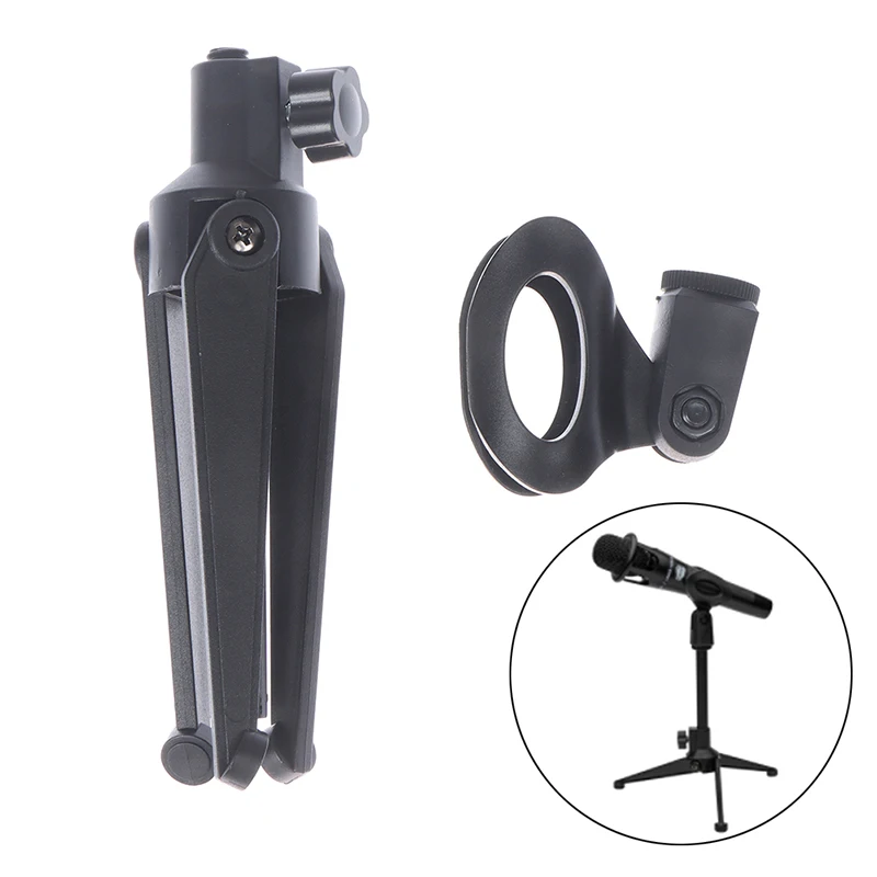 

Microphone Stand Desktop Tripod Mini Portable Table Stand Adjustable Mic Stand Universal Desktop Live Broadcast Support Tripod