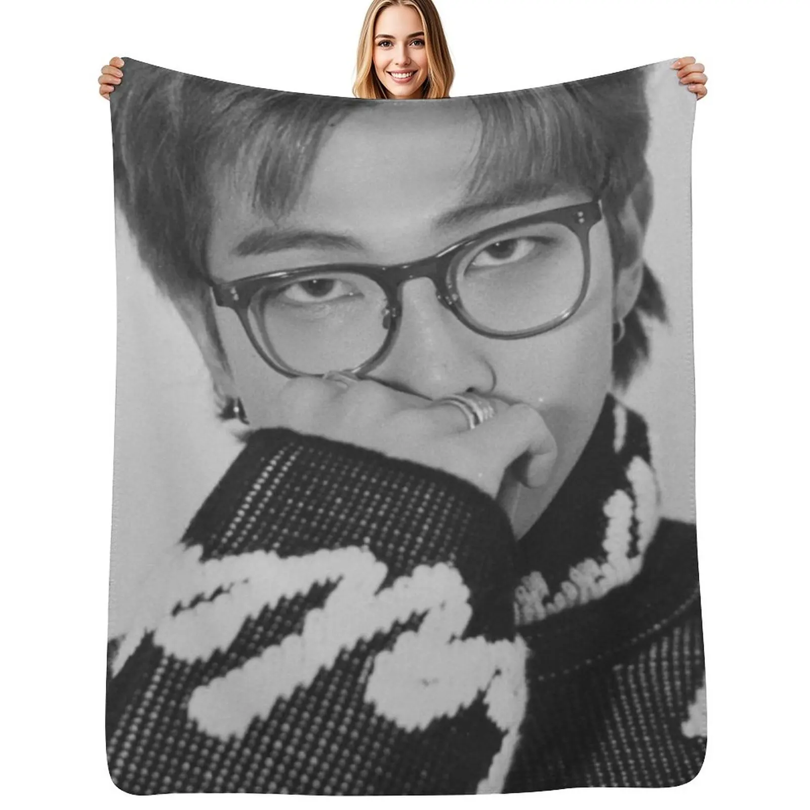 

rm namjoon Throw Blanket Bed Blankets For Sofas Beautifuls Blankets
