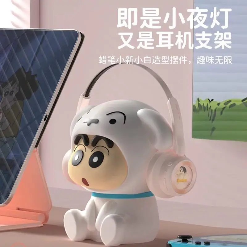 Kawaii Crayon Shin-Chans tapotant petite lampe de nuit lumière douce protection des yeux chambre chevet charge petite nuit ornement cadeaux