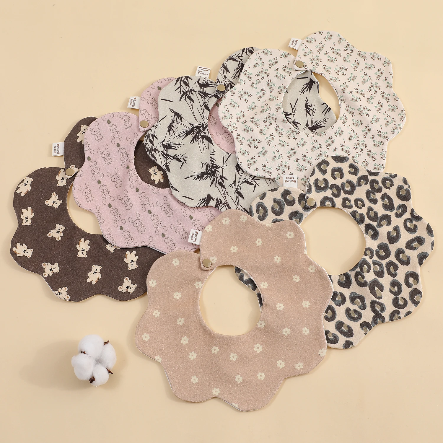 1 Pc Baby Saliva Towel Absorbent Baby Burp Cloth Fashionable Solid Color Feeding Baby Bibs Newborn Accessories