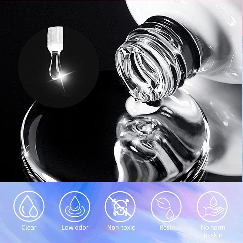 BORN PRETTY Clear Nail Watercolor Gel 10ml Soak off UV LED Gel Nail Polish for Spreading Effect Marble Natural Stone Floral Nail