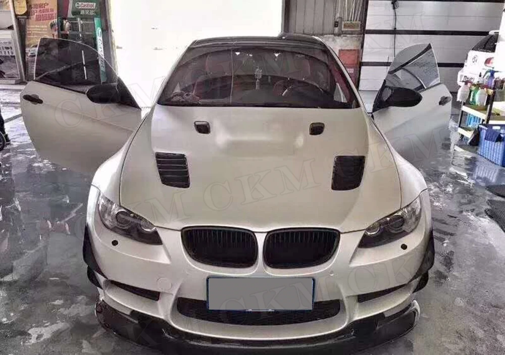 Carbon Fiber Front Bumper Side Canards Splitter Spoiler Carbon Fiber for BMW 3 Series E90 E92 E93 M3 2009-2012 Car Styling