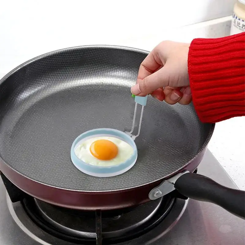 Fried Egg Cooker Ring 4 Inches Egg Sandwich Mold Silicone Egg Mold Ring Shaper Fried Sunny Poached Egg for Pancake Breakfast