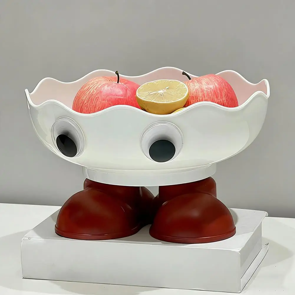 Fruit Plate Wide Mouth Fruit Bowl Capacity Cartoon Fruit Plate with Wide Mouth Multi-functional Decorative Snack Tray Japanese