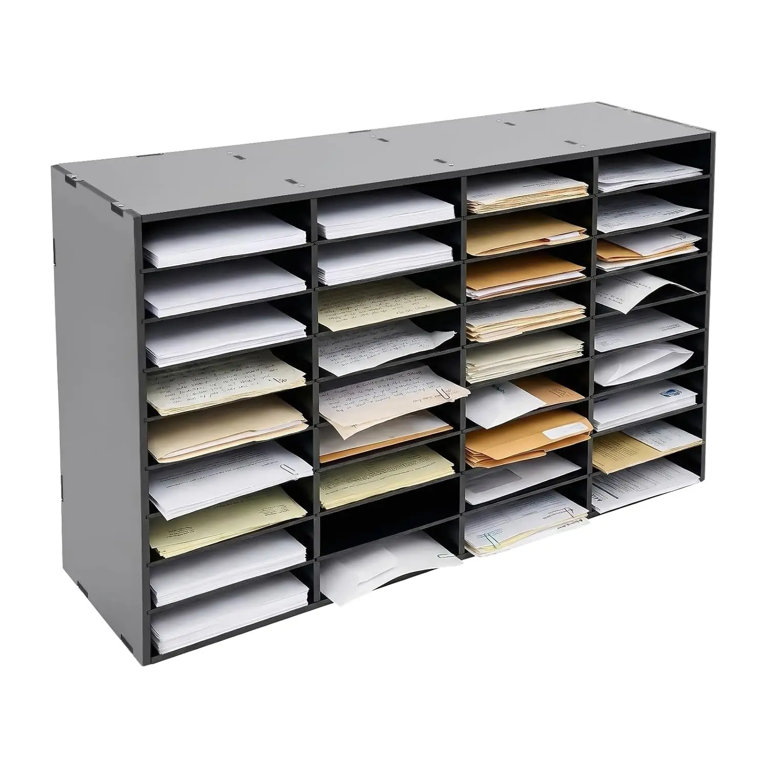 Literature Organizer, 36Slots Desktop File Mail Sorter Organizer, PVC File Organizer Classroom Student Mailbox, Customized