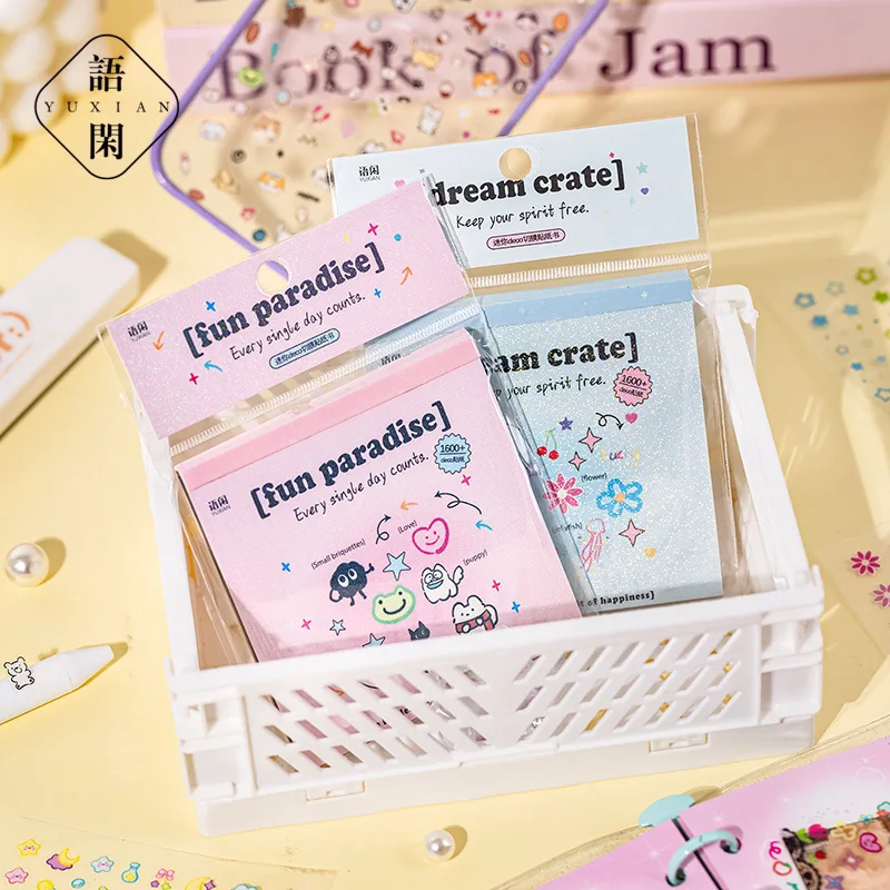 Card Lover 24 Pcs [Dreamweaver Workshop Series] Mini Deco Cartoon Stickers PET Sticker Paper Scrapbooking Material Scrapbook Kit