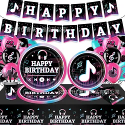 Hot Tik Music Theme Birthday Party Decoration Kids Children Party Gift By Girls Shower Wedding Pack Event Party Supplies