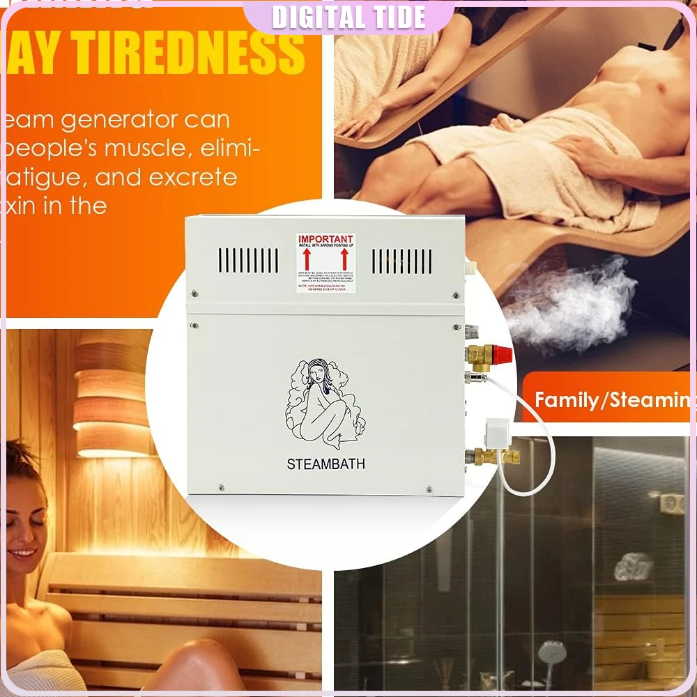 

220V/380V Steam Generator Home Steam Maker Machine Sauna Bath SPA Steam Shower Digital Controller Mist Making Machine